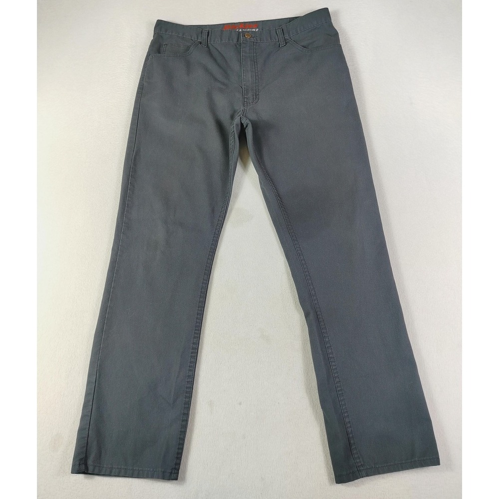 Dickies Pants Mens 36x32 Gray Stretch Canvas Chino Workwear Flexable And Durable